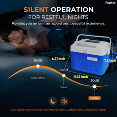Fuptos cold therapy machine operates quietly for therapy at night.
