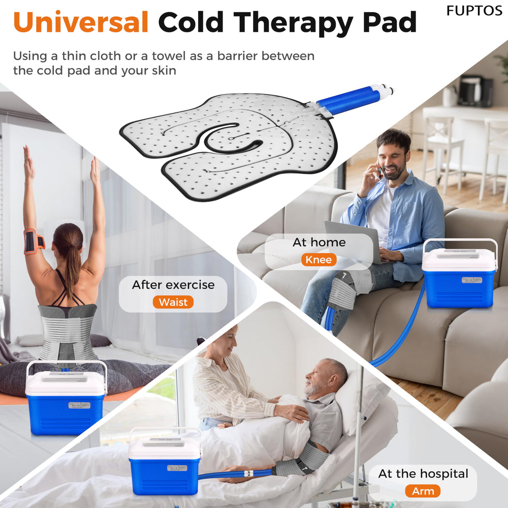 Fuptos universal ice pad with insulated reservoir delivers long-lasting cooling.