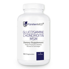 FürstenMED bottle on table with capsules for joint support and mobility.