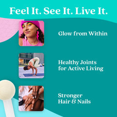 Further Food unflavored collagen blends into smoothie for convenience.
