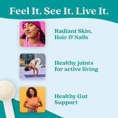 Further Food Vanilla Collagen Powder in a smoothie with tremella for hydration glow.