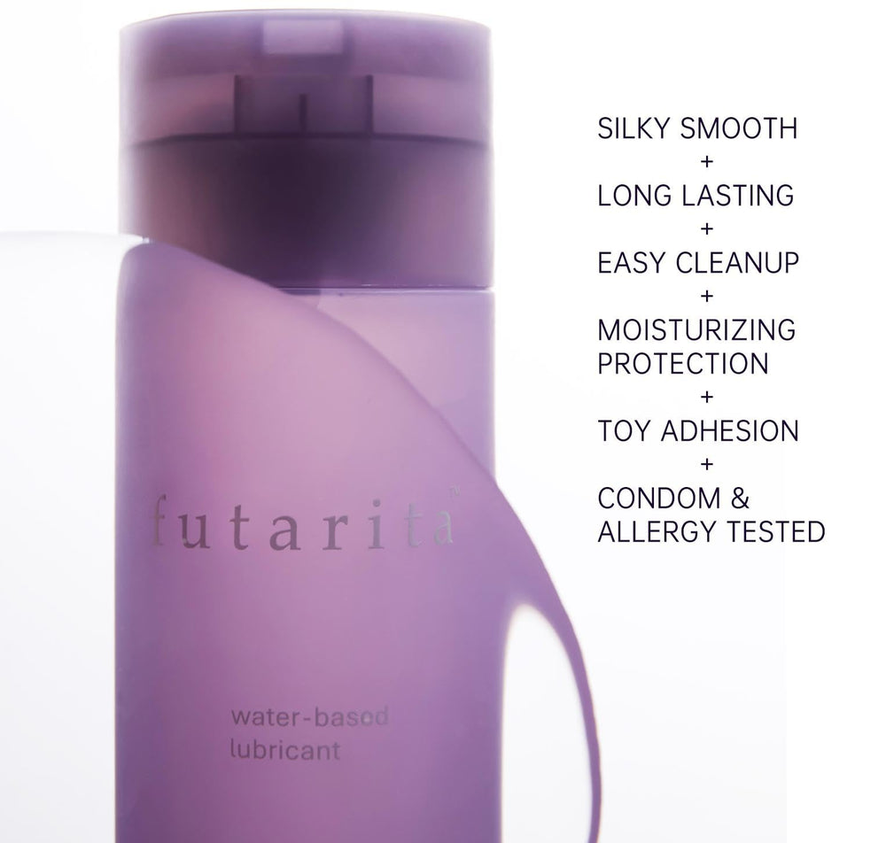 Futarita premium lubricant being poured for easy, controlled application.