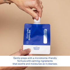 FUTURE METHOD Anal Douche Kit solution bottle with isotonic formula for gentle cleansing.