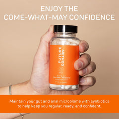 Future Method synbiotic capsules closeup highlighting microencapsulated delivery
