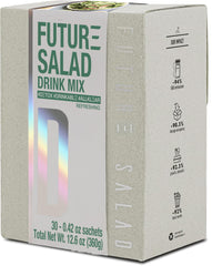 FUTURE SALAD high-fiber drink mix showing five-salad blend in one packet for daily fiber