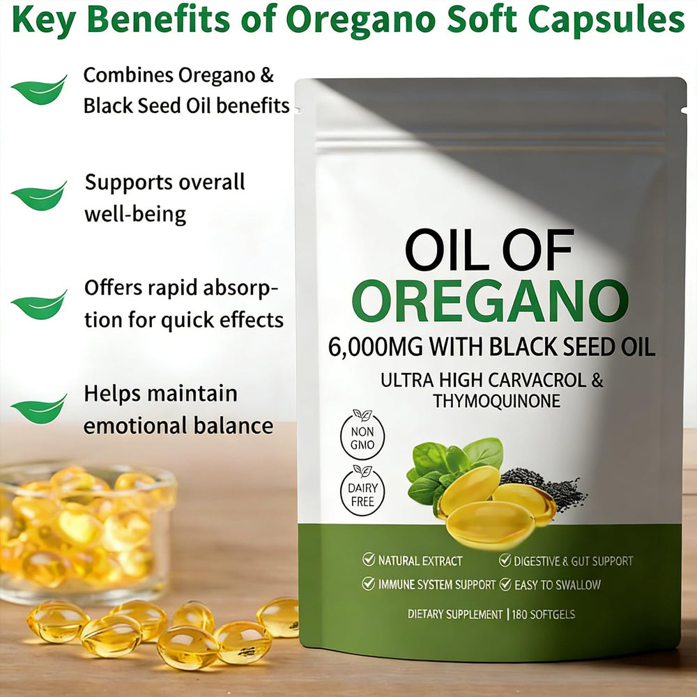 FW ZONE Oil of Oregano capsules close-up for easy daily wellness.