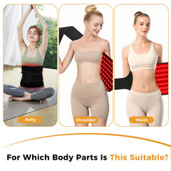 fyovuv red light therapy belt control panel enables easy mode selection