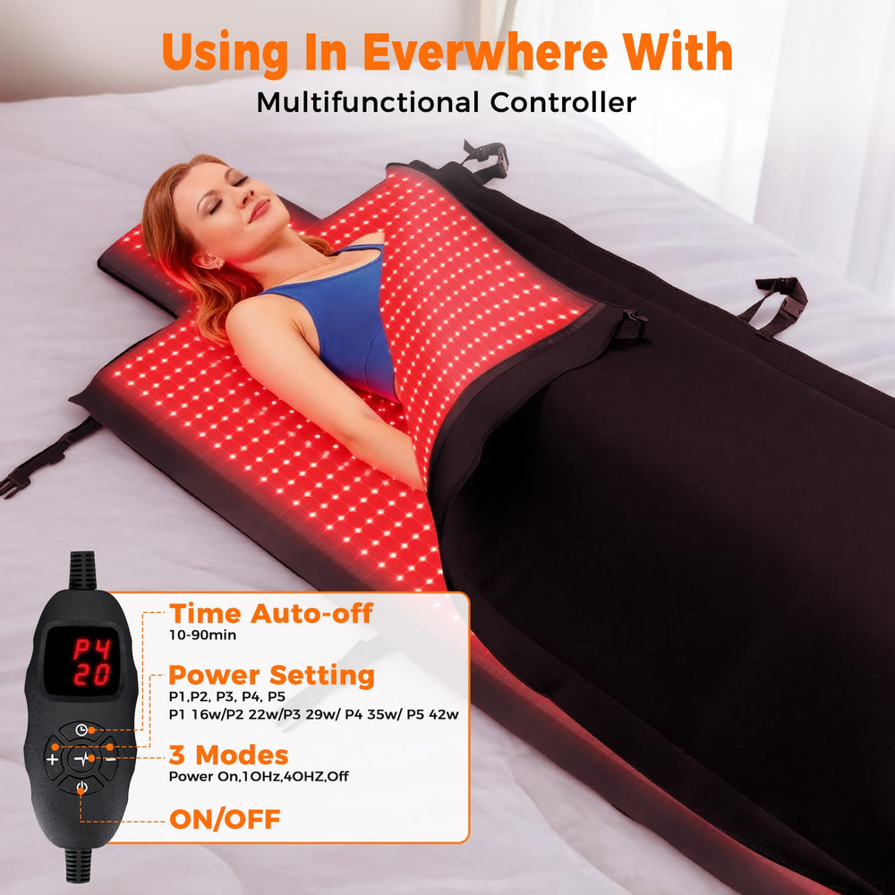 Fyovuv red light therapy mat in a living room ambiance for spa-like unwind.