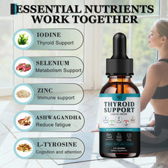 Fzjjyana thyroid drops pour demonstrates easy dosing and quick absorption in water.