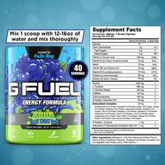 G Fuel Chug Rug logo close-up reinforces trusted energy brand for gamers