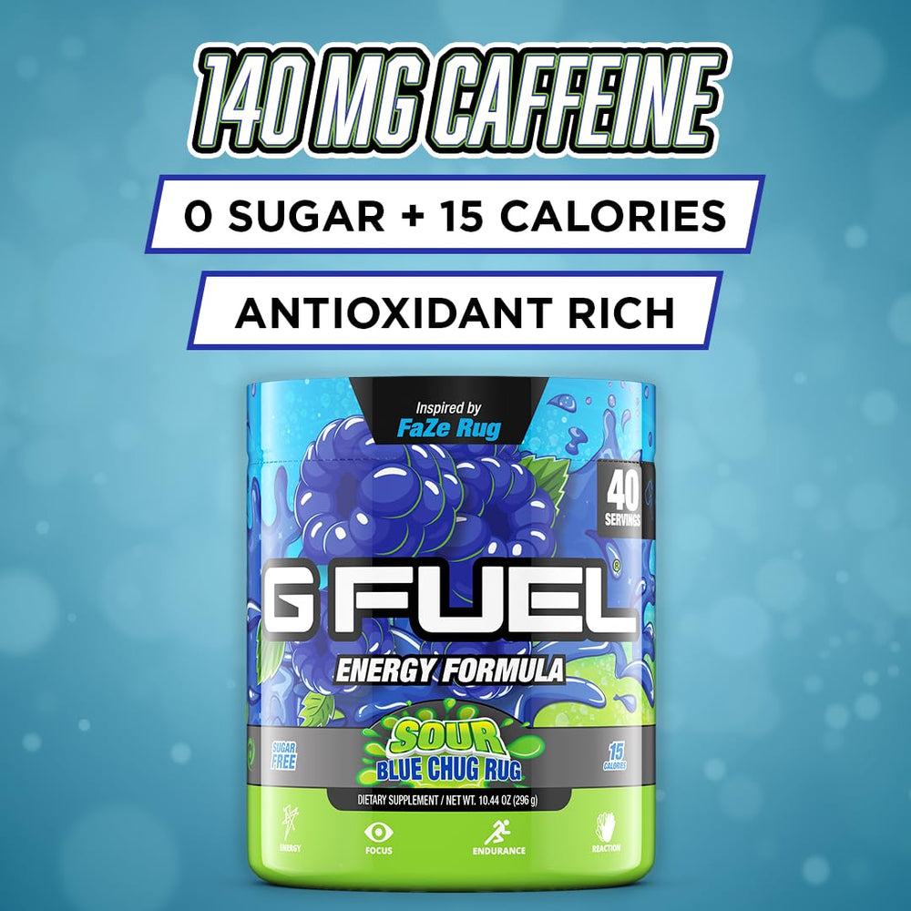G Fuel Chug Rug scoop-dispense highlights convenient serving for quick caffeine boosts