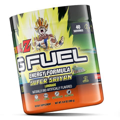G Fuel scoop with Dragon Ball Z powder spilled ready to blend energy