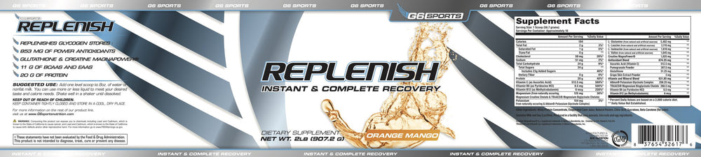 G6 Sports Replenish creatine MagnaPower supports ATP regeneration