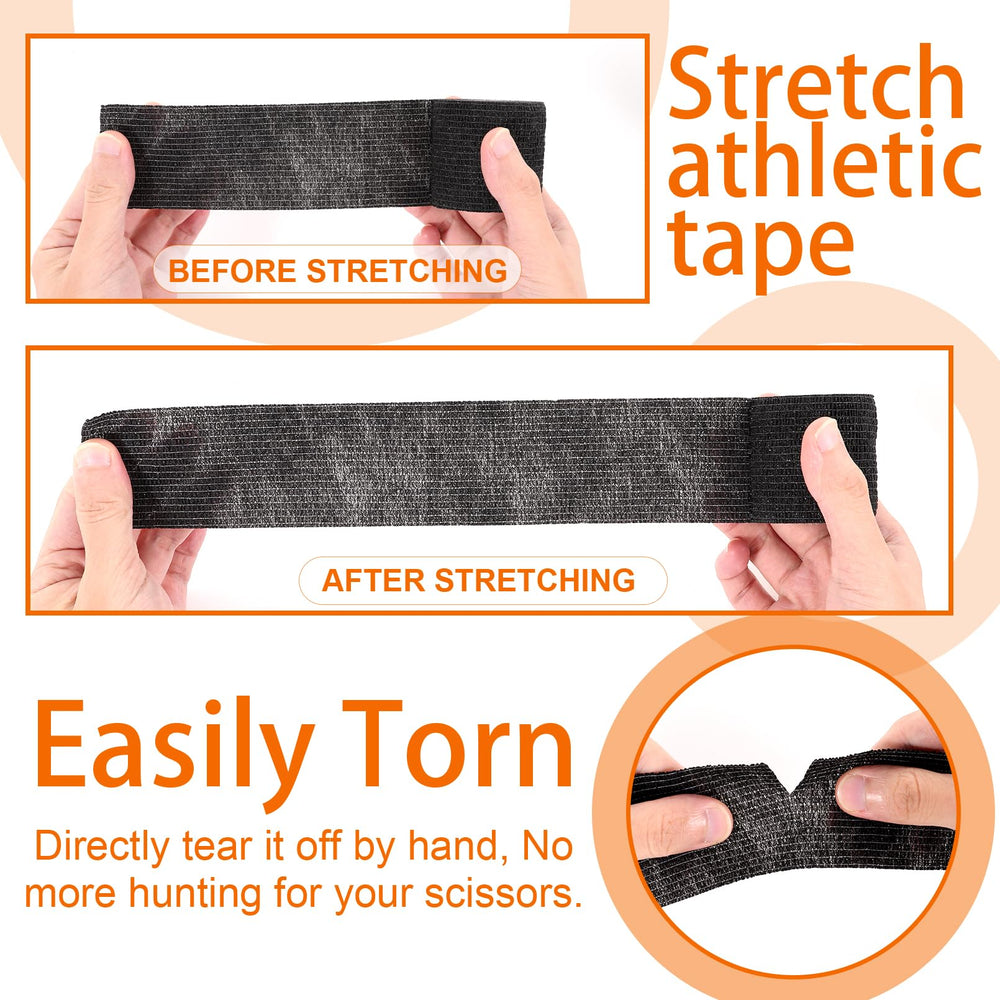Gabotrie hand-tearable cohesive wrap for quick, tool-free adjustments.