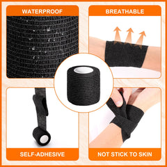 Gabotrie self-adhering wrap sticks to itself with no pins or clips needed.