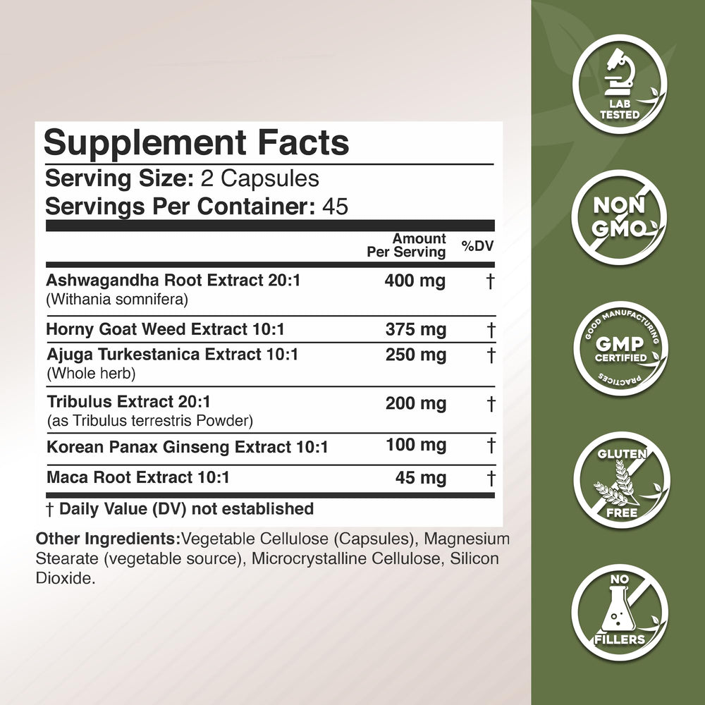 GADE NUTRITION Maca root capsules for endurance and energy support
