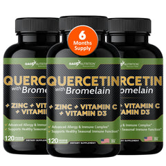 Gade Nutrition quercetin bottle showing a 500 mg formula for daily immune support.