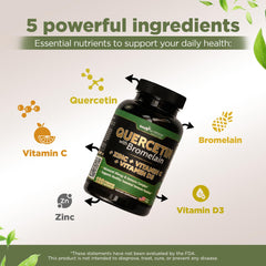Gade Nutrition Quercetin label front shows ingredients and non-GMO claim.
