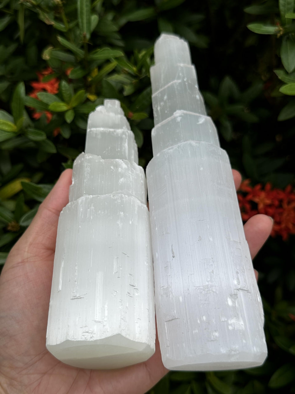 GAF Treasures selenite crystal from gypsum Morocco with soft white luster.