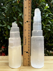 GAF Treasures selenite tower collection display for modern interiors.