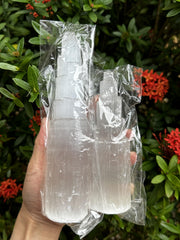 GAF Treasures white selenite energy shimmer for a tranquil ambiance.
