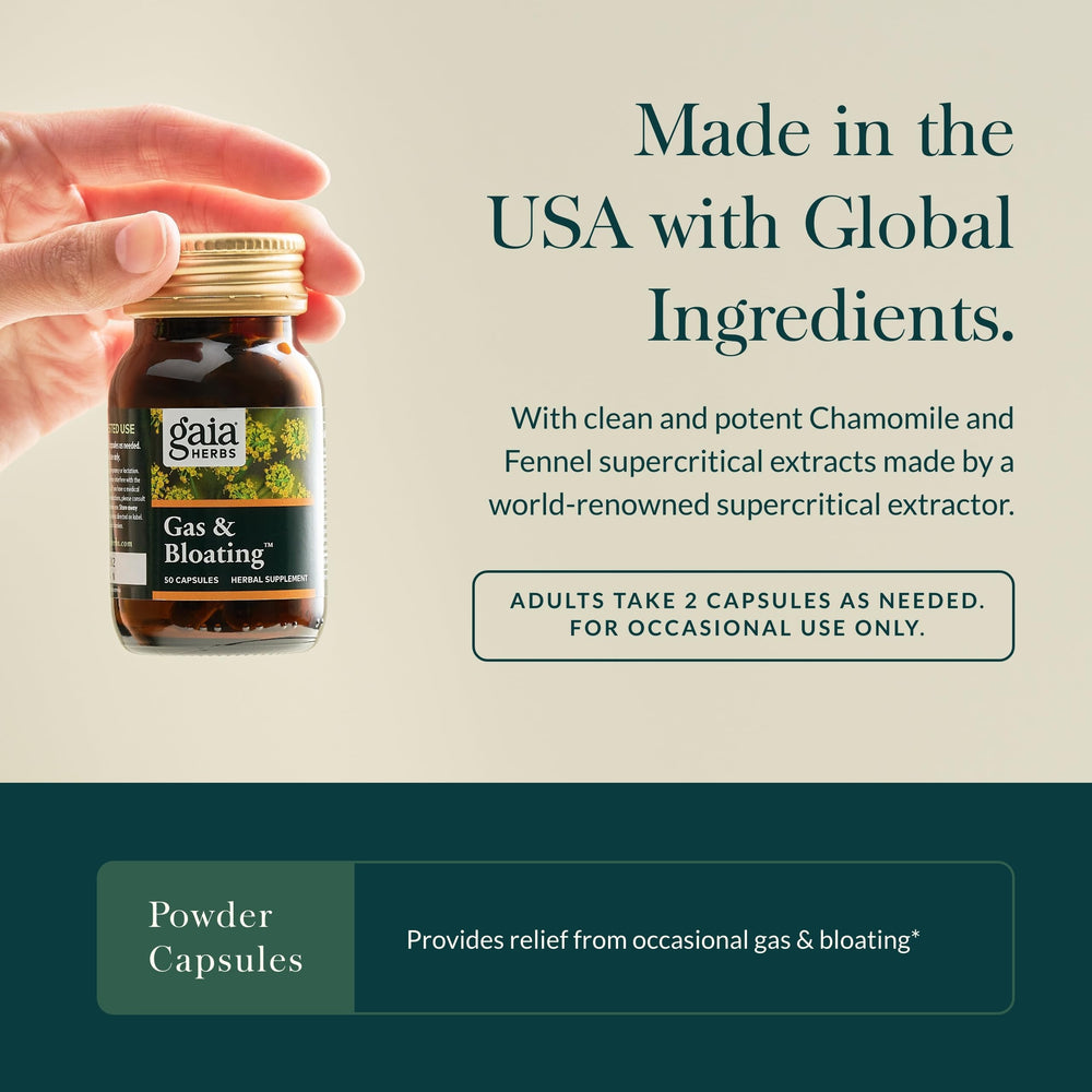 Gaia Herbs activated charcoal capsules closeup highlights the digestive support component.