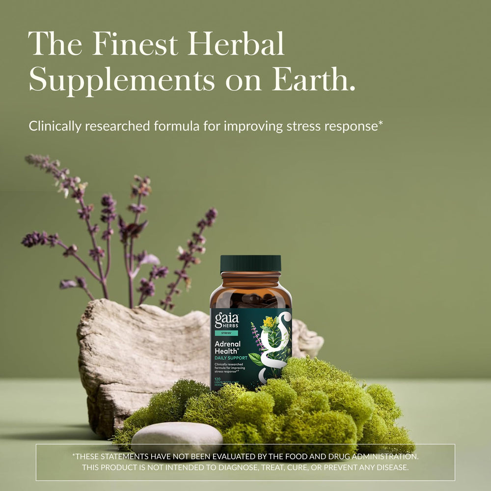 Gaia Herbs Adrenal Health ashwagandha capsule for steady energy
