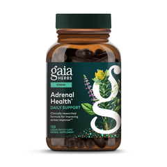 Gaia Herbs Adrenal Health bottle pour for easy daily use and energy balance