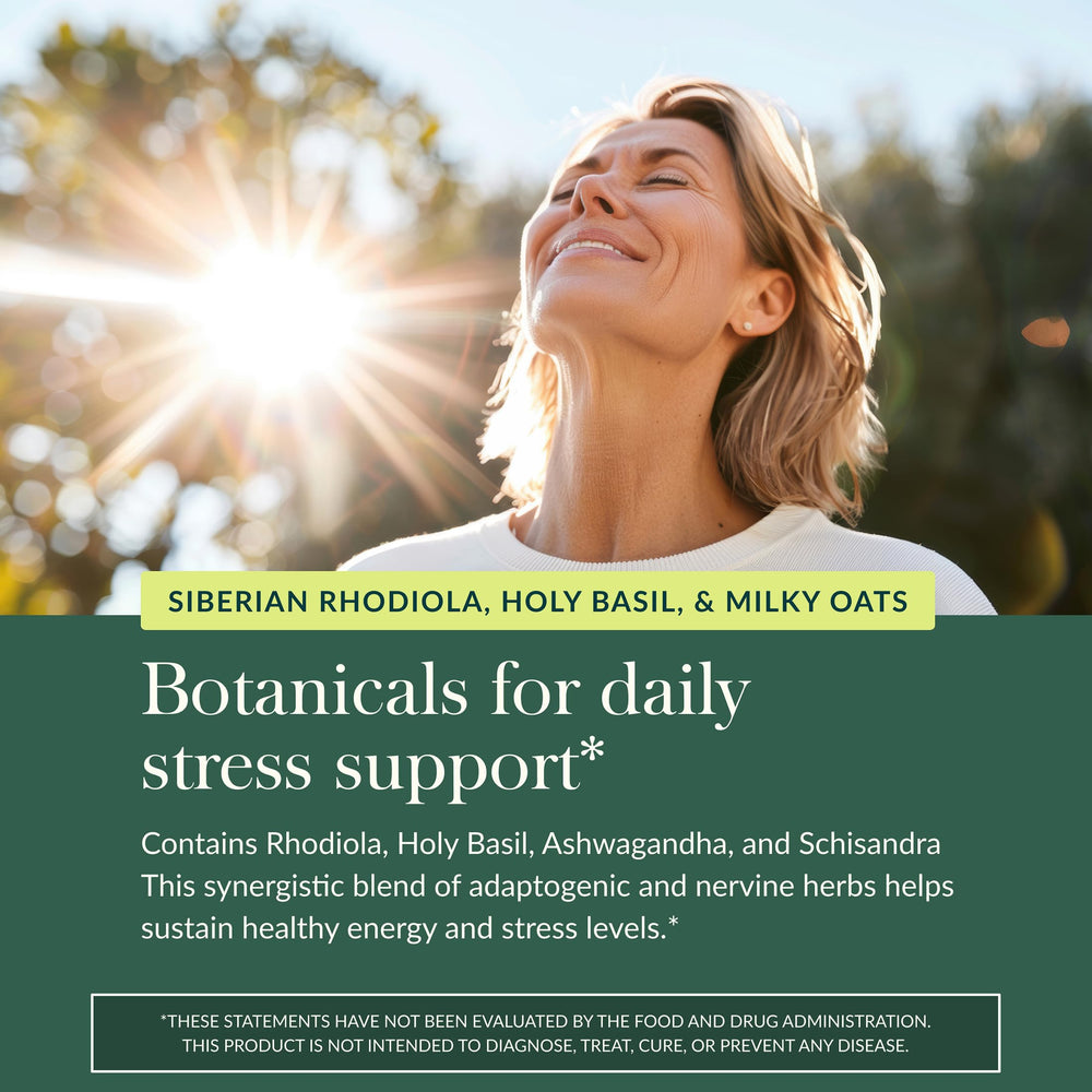 Gaia Herbs Adrenal Health milky oats extract close-up