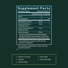 Gaia Herbs Adrenal Health Nightly Restore capsules being poured for serving