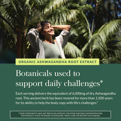 Gaia Herbs Ashwagandha Root organic sourcing imagery and environmental commitments