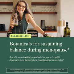Gaia Herbs Black Cohosh ingredients close-up shows plant-based sourcing.