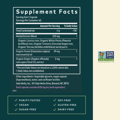 Gaia Herbs Cramp Relief licorice-root capsule close-up for herbal support