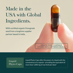 Gaia Herbs Lactation Support fennel seed imagery on label.