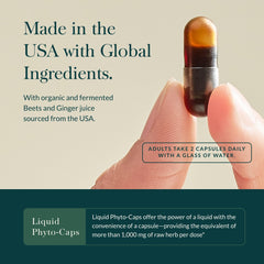 Gaia Herbs label detail showing organic ingredients for trusted quality.