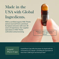 Gaia Herbs Milk Thistle ingredient highlights antioxidant rich herbal support