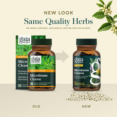 Gaia Herbs Microbiome Cleanse allergen-free label confirms gluten, dairy, and soy free.