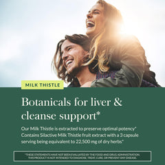 Gaia Herbs Milk Thistle label highlighting full-spectrum extract