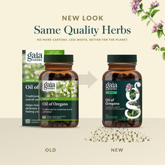 Gaia Herbs Oil of Oregano capsules-pack conveys reliable, consistent servings