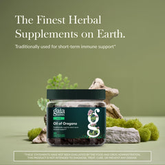 Gaia Herbs Oil of Oregano capsules offering convenient vegan immune and antioxidant support