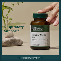 Gaia Herbs Organic nettle extract label emphasizes potency and purity