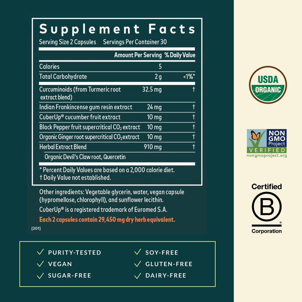 Gaia Herbs Turmeric Supreme phyto-caps for easy daily use.