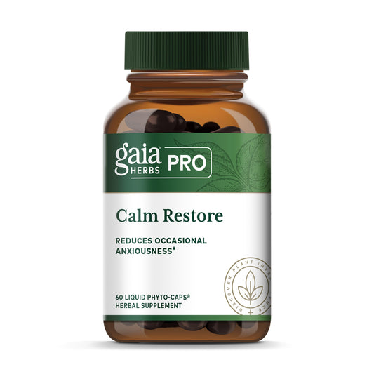 GAIA Herbs PRO Calm Restore bottle for daily calm support