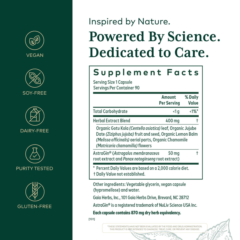 Gaia Herbs PRO EpiVital capsules closeup highlighting plant-based gut support.