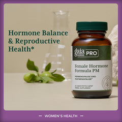 Gaia Herbs PRO PM label with black cohosh and passionflower.