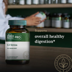 Gaia Herbs PRO GI Stress gotu kola and jujube blend closeup
