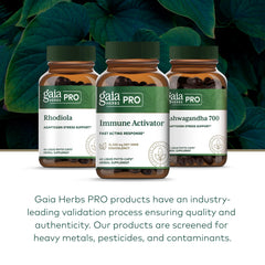 GAIA Herbs Pro Immune Activator andrographis note showcases vegan herbal synergy.