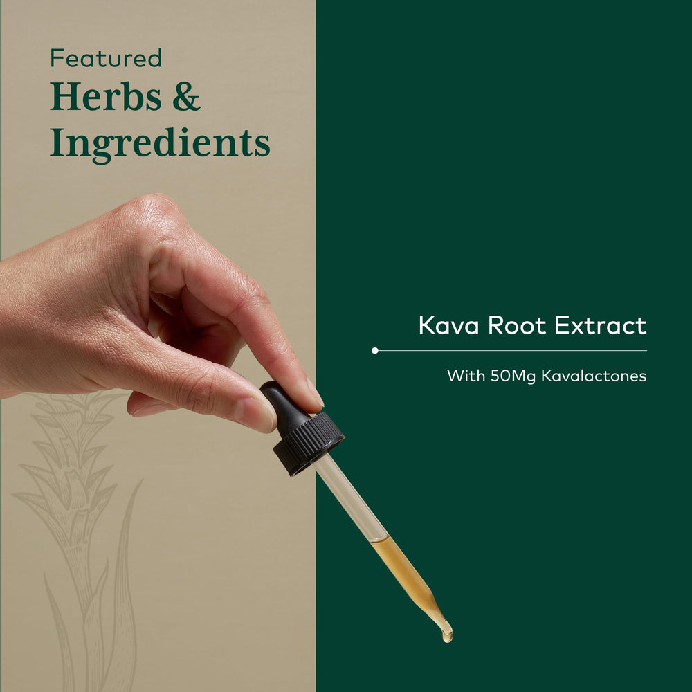 Gaia Herbs PRO Kava 50 close-up of kavalactones text on label