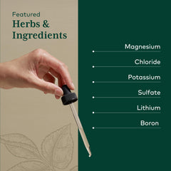 Gaia Herbs PRO Liquid Magnesium mineral profile highlighting lithium potassium and sodium