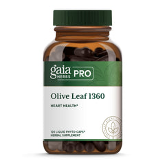 Gaia Herbs PRO Olive Leaf 1360 bottle for daily immune support.